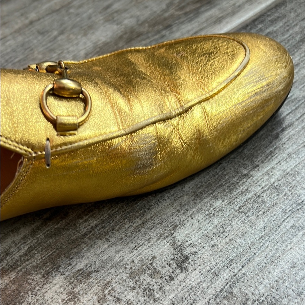 Gucci Gold Mules - Picture 7 of 9